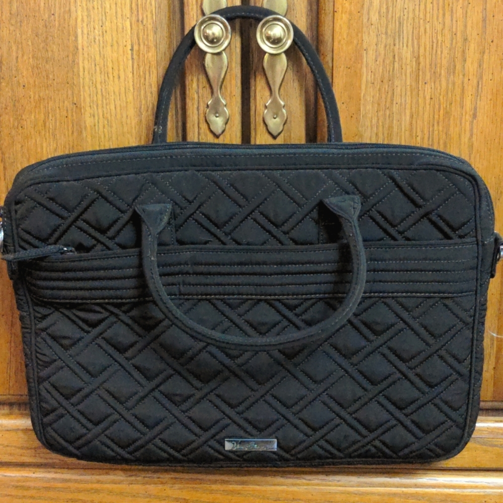 NWOT Vera Bradley Laptop Case Brown & Silver 15.5"W x 11"H x 1.5"W